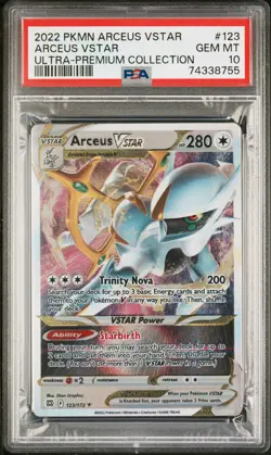 2022 POKEMON ARCEUS VSTAR ULTRA-PREM COLL #123 ARCEUS VSTAR PSA 10 - Image 1