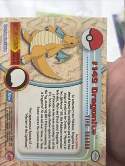 2000 Topps Pokemon TV Animation Edition Series 3 Dragonite #149 - Image 4