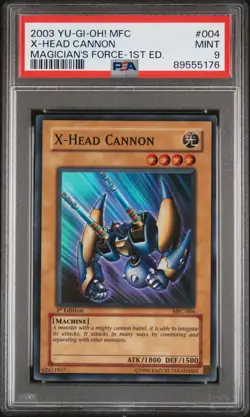 X Head Cannon MFC 1st Ed PSA 9 Super Rare #004 Yugioh 2003 - Image 1