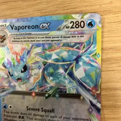 Pokemon Card TCG Vaporeon EX Prismatic Evolutions 023/131 NM/M Condition - Image 4