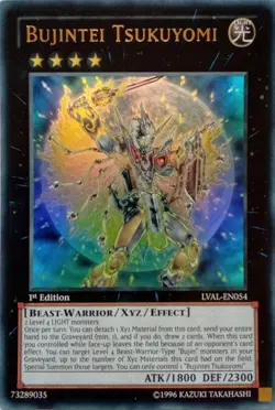 LVAL-EN054 BUJINTEI TSUKUYOMI ULTRA RARE 1ST EDITION YuGiOh CARD - Image 1