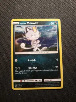 Pokemon Card Alolan Meowth SM43 Black Star Promo - Image 1