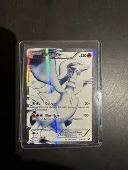 Reshiram Full Art 113/114 Pokemon Card Black & White Near Mint Minus (NM-) - Image 1