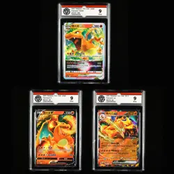 CCG Mint 9 Nintendo Pokemon TCG card 3pcs - Charizard - Image 1