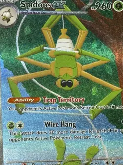 Spidops ex 243/198 Scarlet & Violet Full Art Ultra Rare Holo Pokemon Card NM - Image 3