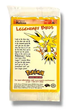 MOLTRES POKEMON LEGENDARY BIRDS 2000 MOVIE PROMO CARD SEALED PACK - Image 2
