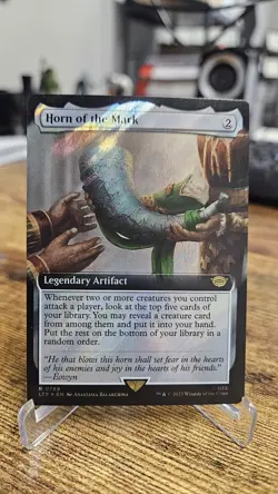 MTG Horn of the Mark (Extended Art) (Surge Foil) #789 Lord of the Rings Rare NM - Image 1