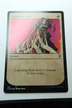 MTG Lightning Bolt x1-Foil Showcase-Commander Legends: Battle for Baldur's Gate- - Image 1