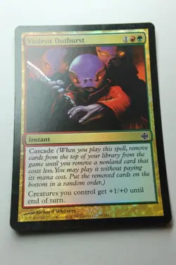 MTG Violent Outburst x1-Foil -Alara Reborn-Lightly Played - Image 1