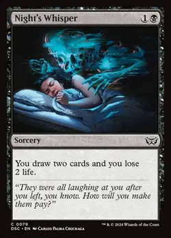 1x Night's Whisper NM Eng MTG - Duskmourn Commander - Image 1
