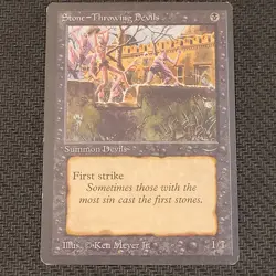 MTG Stone-Throwing "Devils" Magic the Gathering TCG Arabian Nights Dark LP - Image 1