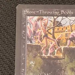 MTG Stone-Throwing "Devils" Magic the Gathering TCG Arabian Nights Dark LP - Image 2