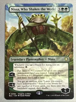 MTG / Nissa, Who Shakes the World / BLC / #84 / Regular (Borderless) / Rare / NM - Image 1