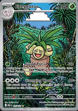 Pokemon TCG Exeggutor 135/132 Illustration Rare Mega Evolution Holo En - Image 1