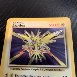 ZAPDOS UNLIMITED (Holo rare) - 16/102 Vintage Pokemon TCG Base set HP/DMG - Image 3