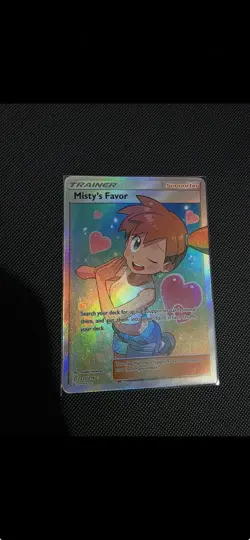 2019 Pokemon Unified Minds Misty's Favor 235/236 Ultra Rare Full Art Trainer NM - Image 1