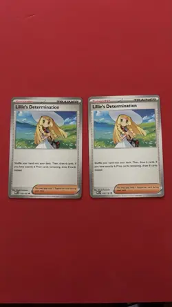 2x Lillie’s Determination 119/132 Uncommon NM Pokemon mega evolution - Image 1
