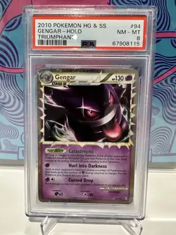 Gengar (Prime) - 94/102 - Pokemon Triumphant Ultra Rare Pokemon PSA 8 - Image 1