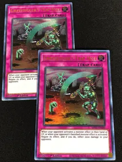 Yugioh Gravedigger's Trap Hole MP21-EN086 1ST Ultra x2 (NM) - Image 1