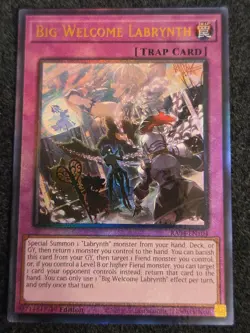 Big Welcome Labrynth Prismatic Ultimate Rare RA04-EN104 Yugioh - Image 1