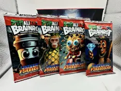 4 Blind Packs- Italian Brainrot Tungtungtung Tralala Kids Trading Cards Game - Image 1