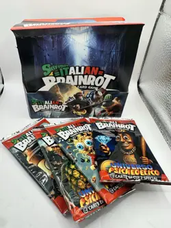4 Blind Packs- Italian Brainrot Tungtungtung Tralala Kids Trading Cards Game - Image 2