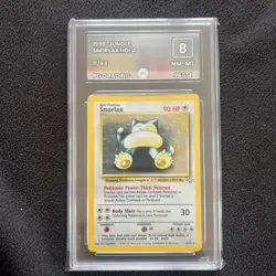 Pokemon TCG Snorlax Jungle Holo Rare Card 11/64 Unlimited WOTC PG Graded 8 NM-MT - Image 1