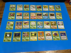 Complete Pokemon Jungle Unlimited Uncommon and Common 32 Card Set 33-64 LP- NM - Image 1
