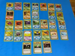 Pokemon Fossil Near Complete Common + Uncommon Set 29 Cards -Missing #31, 40, 43 - Image 1