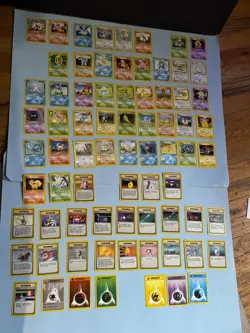 Near Complete 1999 Pokemon Base Set - 74 Cards Rare, Uncommon & Common - Image 1