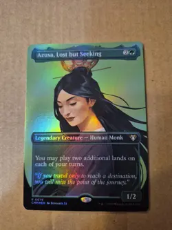 Azusa, Lost but Seeking (Borderless) Commander Masters Foil - Image 1