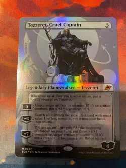 MTG Edge of Eternities Tezzeret Cruel Captain Borderless Foil - Image 1