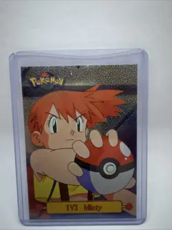 TV3 Misty 1999 Topps Pokemon TV Animation Holo Foil Black Logo - Image 1