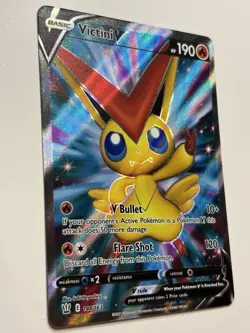 Pokemon TCG Victini V Sword & Shield Battle Styles 144/163 Holo Full Art NM - Image 2