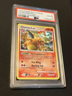 PSA 6 Charizard Cracked Ice Holo 1 2009 Pokemon Platinum Arceus US SELLER - Image 1
