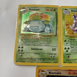 Vintage Pokemon Holo Card Lot Base Set 1999 WOTC Rare Damaged 90s Venusaur - Image 2