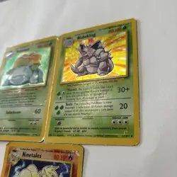 Vintage Pokemon Holo Card Lot Base Set 1999 WOTC Rare Damaged 90s Venusaur - Image 4