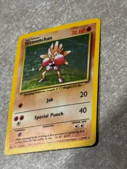 Pokemon TCG Hitmonchan Base Set Holo Card 7/102 Unlimited Rare - LP - Image 3