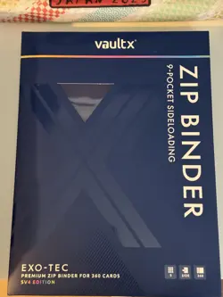 Vault X 9 Pocket Exo-Tec Zip Binder SV4 Paradox Rift | Pokemon TCG - Image 1