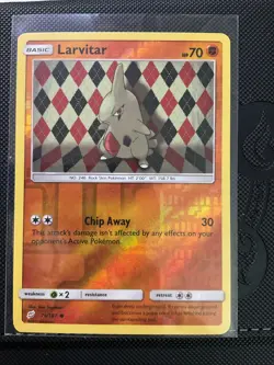 LP Pokemon Larvitar - 79/181 - Common - Reverse Holo Lightly Played Team Up - Image 1