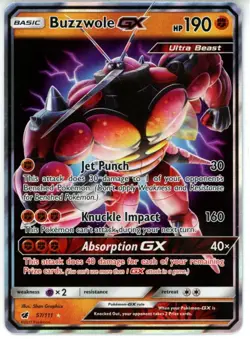 Pokemon TCG Buzzwole GX 57/111 Sm-Crimson Invasion Ultra Rare - Image 1