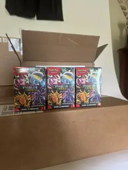 Pokemon TCG Paldean Fates Booster Bundle Sealed Lot Of 3 - Image 1