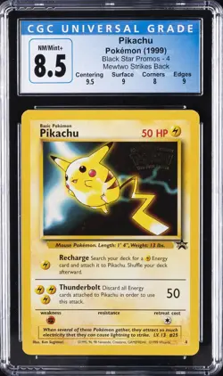 1999 POKEMON GAME MOVIE PROMO #4 PIKACHU CGC 8.5 - Image 1
