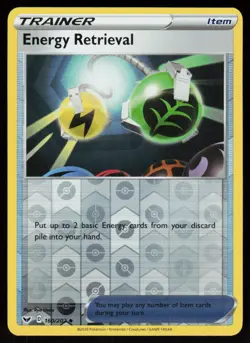 SWSH01: Sword & Shield Base Set Energy Retrieval #160/202 REVERSE HOLO POKEMON - Image 1