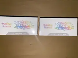 Pokemon TCG Prismatic Evolutions Elite Trainer Box ETB Factory Sealed Lot of 2 - Image 2