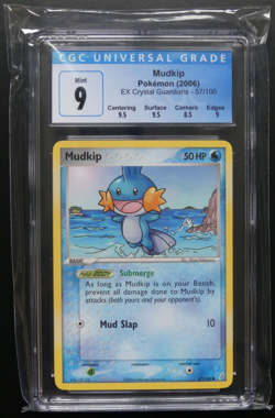 2006 Pokemon EX Crystal Guardians Mudkip 57/100 Non-Holo - CGC 9 Mint - Image 1