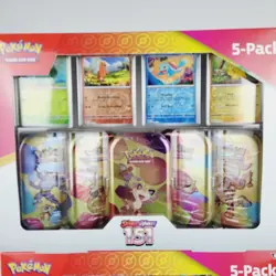 Pokemon Scarlet & Violet - 151 (5-Pack) Mini Tins w/ 4 Promos Costco 2x full set - Image 3