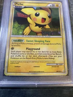 Pokemon Pichu HeartGold & SoulSilver Prerelease Holo Rare Promo #28 PSA 9 Mint - Image 4