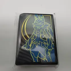 Pokemon Lucario Sleeves - Mega Evolution Lucario Sealed New 65 Count Sleeves - Image 1