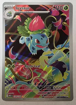 Ivysaur Illustration Rare 134/132 Near Mint Mega Evolution Pokemon TCG English - Image 1